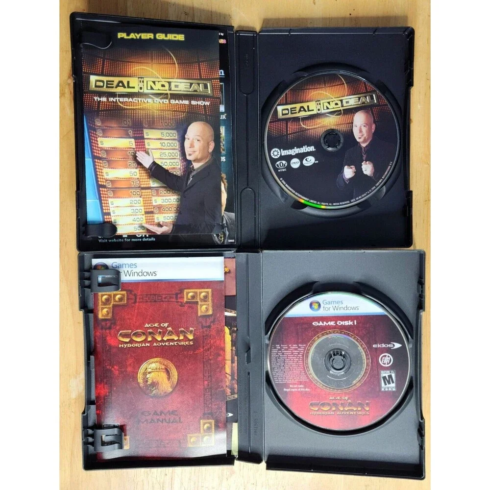 PC CD-Rom/DVD-Rom Games Lot of 8 Conan, Sims, Echo, Deal or No Deal & Others